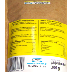 KURKUMA z Pieprzem 0,2 kg